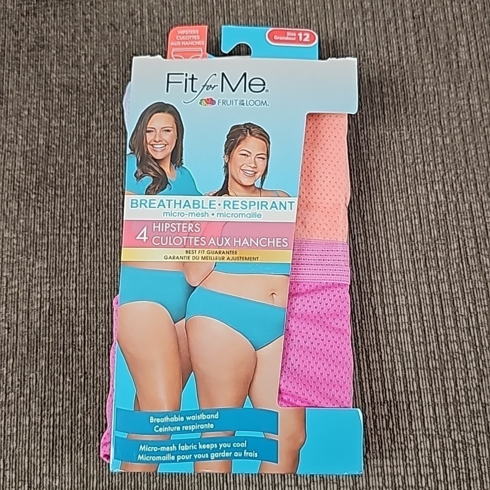 Fruit of the Loom Fit for Me Panties Size 12